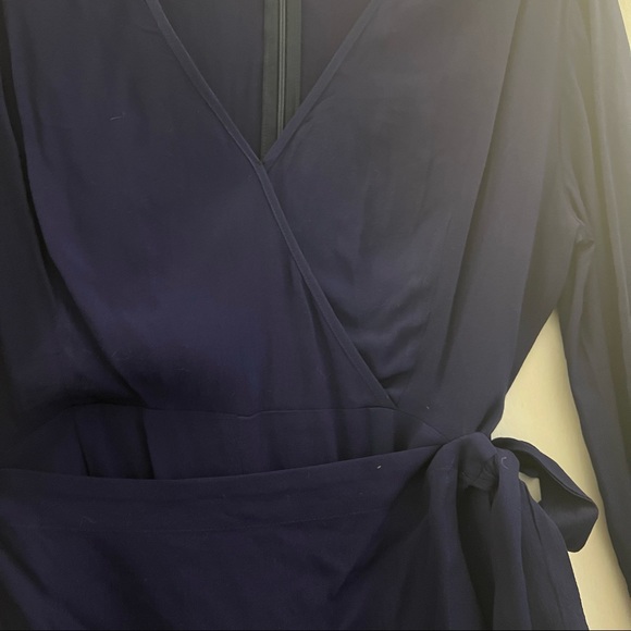 Yumi Kim Romper, With Tie Front Wrap in Navy Blue, Size Small - Picture 2 of 4